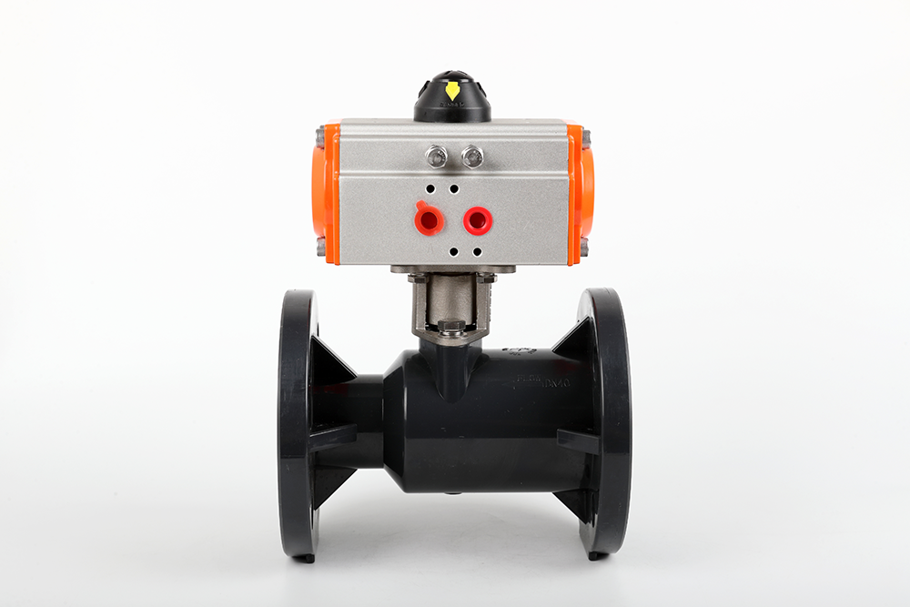 岑巩气动法兰一体球阀